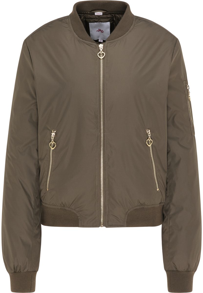 Wattierte Blousonjacke mit Herz-Reißverschluss