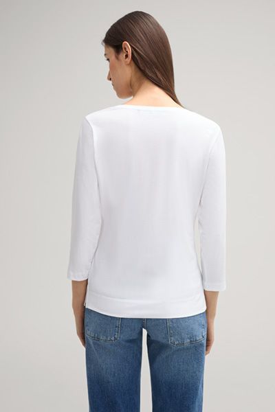 Marc Cain Taiia Weißes 3/4-Arm T-Shirt Rundhalsausschnitt Basic