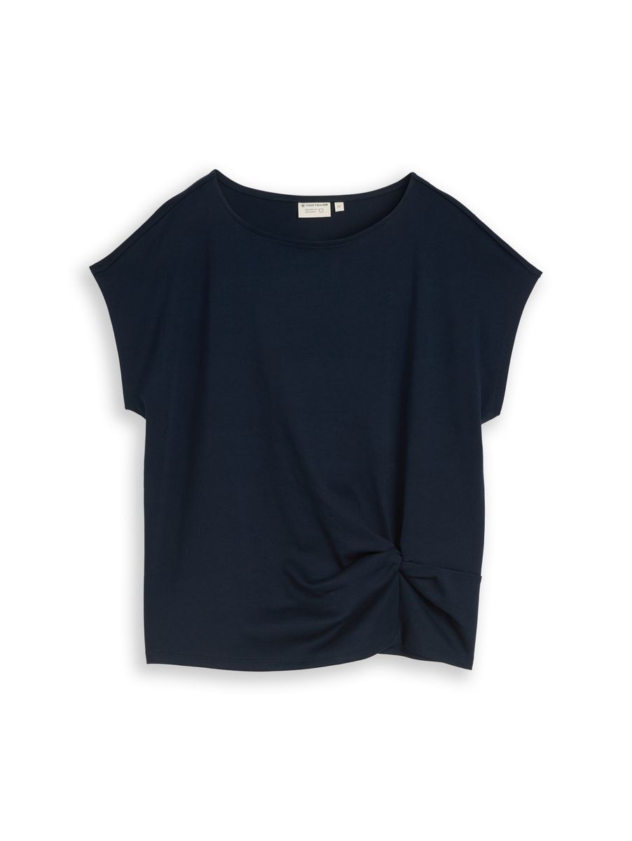 T-Shirt mit Knotendetail und lockerer Passform