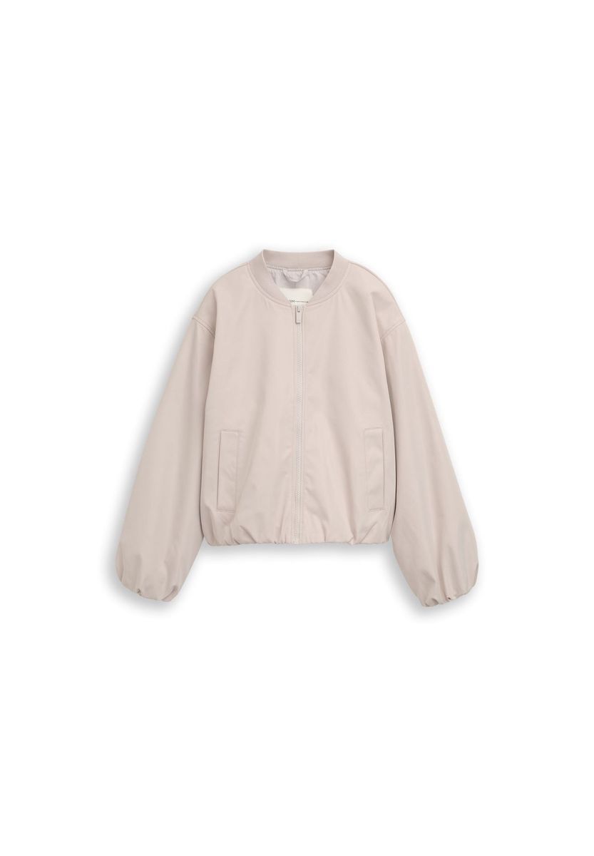 Lässige hellbeige Bomberjacke