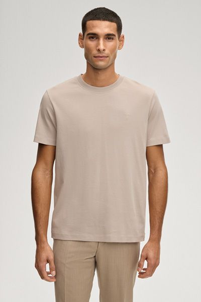 Joop! Priamo Sand T-Shirt Baumwolle Basic mit Logo-Details