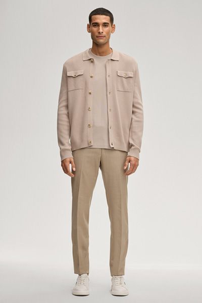 Joop! Priamo Sand T-Shirt Baumwolle Basic mit Logo-Details