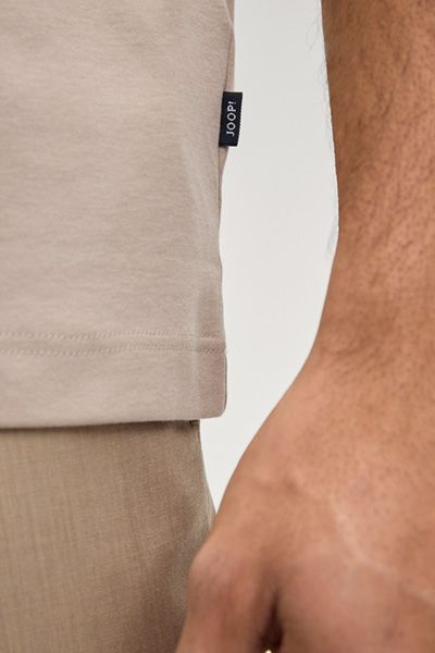 Joop! Priamo Sand T-Shirt Baumwolle Basic mit Logo-Details