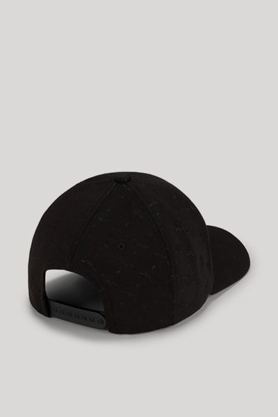 Cornflower Cap Fargo Schwarze gemusterte Baseballkappe mit Logo-Plakette