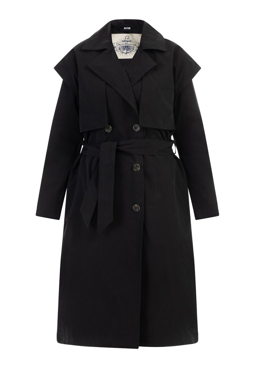 Moderner Oversize-Trenchcoat aus Baumwolle