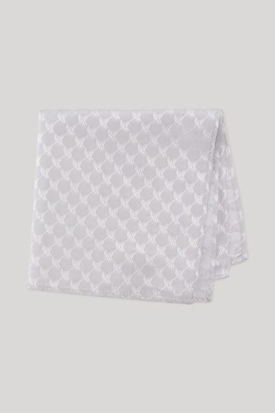 JOOP! Hellgraues Seiden-Einstecktuch Cornflower Jacquard Muster