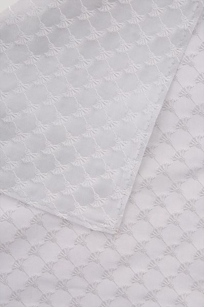 JOOP! Hellgraues Seiden-Einstecktuch Cornflower Jacquard Muster
