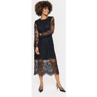 Midikleid aus floraler Spitze