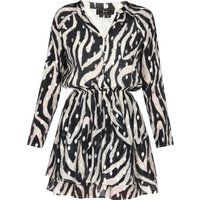 Metallic Zebramuster Mini-Kleid