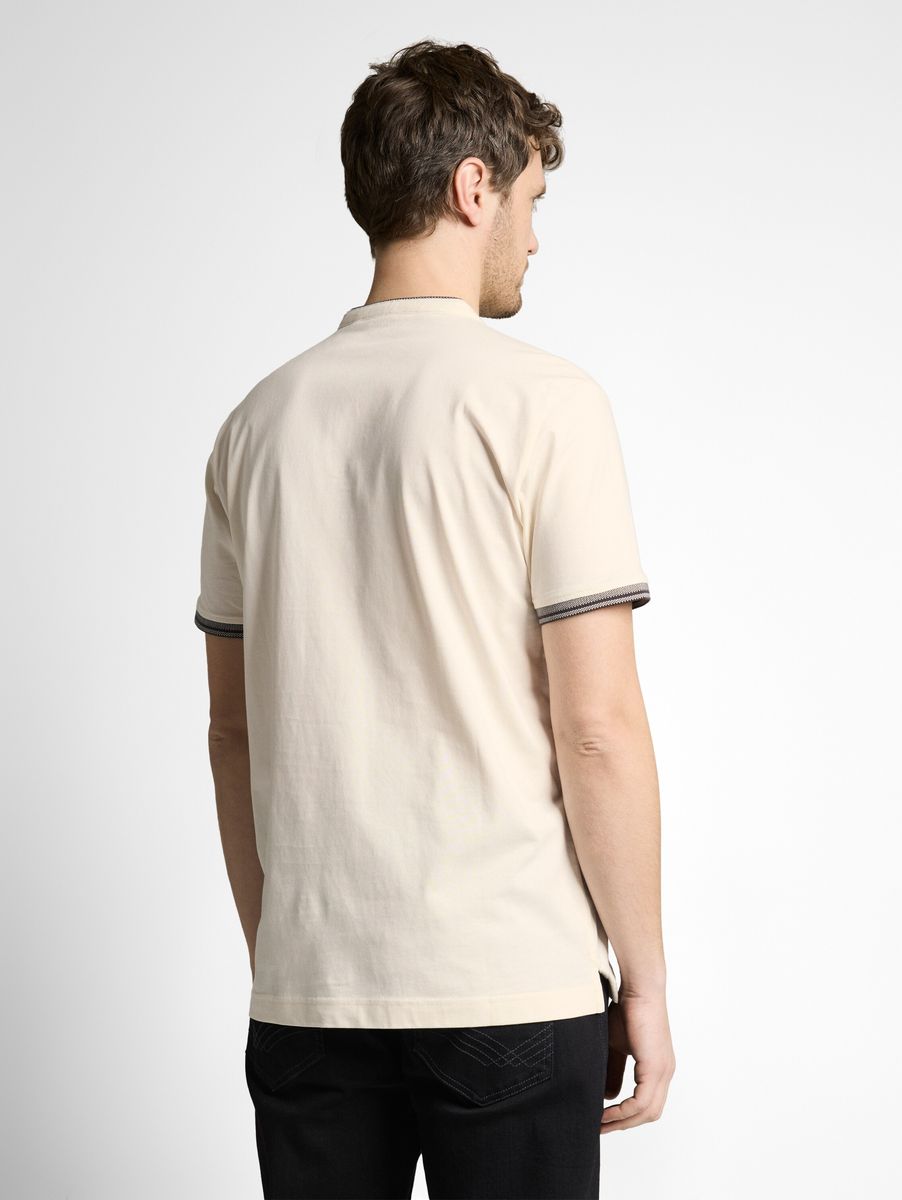 Herren Henley-Ausschnitt Baumwoll-T-Shirt