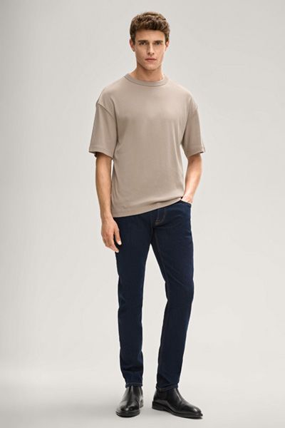 Joop! Jeans Ciarlan Sandbeige Baumwoll Oversize T-Shirt