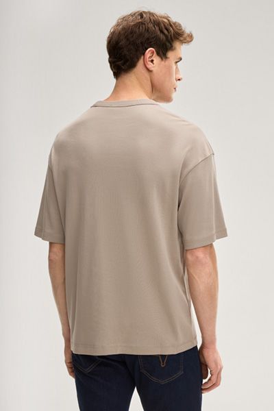 Joop! Jeans Ciarlan Sandbeige Baumwoll Oversize T-Shirt
