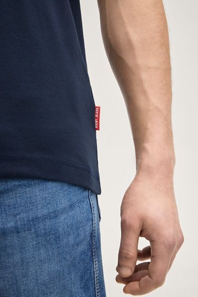 JOOP! Jeans Marineblaues Oversize-T-Shirt mit kurzen Ärmeln