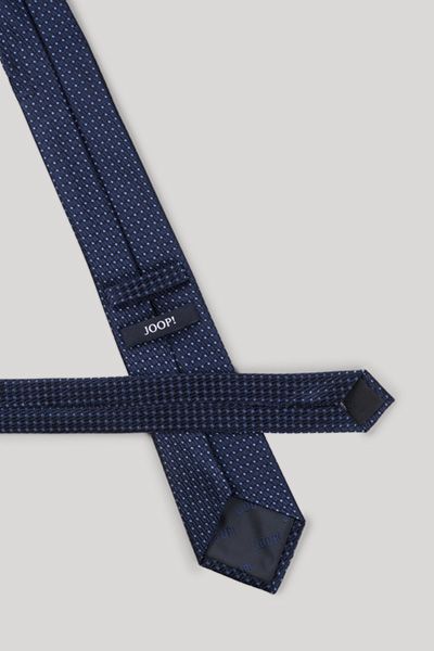 Joop! Marineblaue Krawatte mit hellblauem Mikromuster Seide