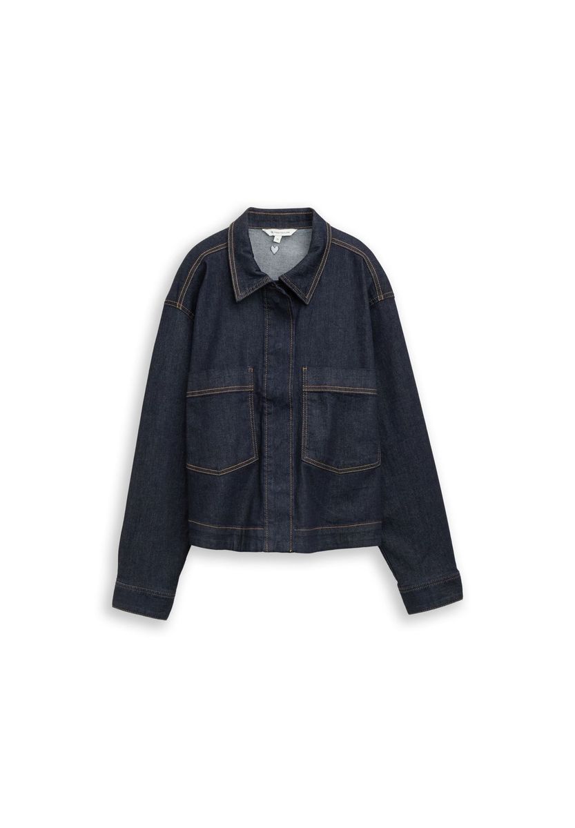 Kurze Jeansjacke mit Taschen