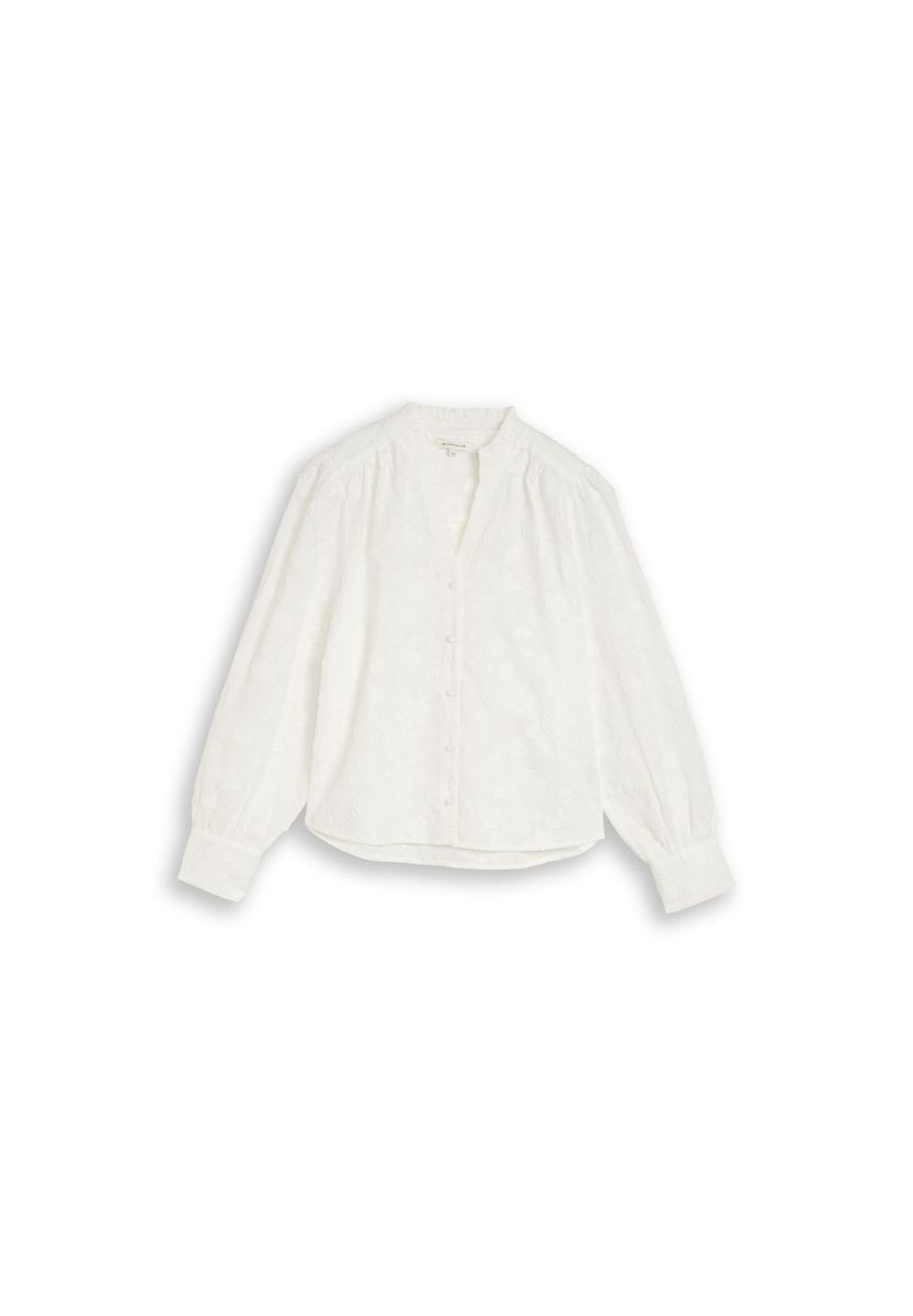 Elegante weiße Hemdbluse mit Knöpfen