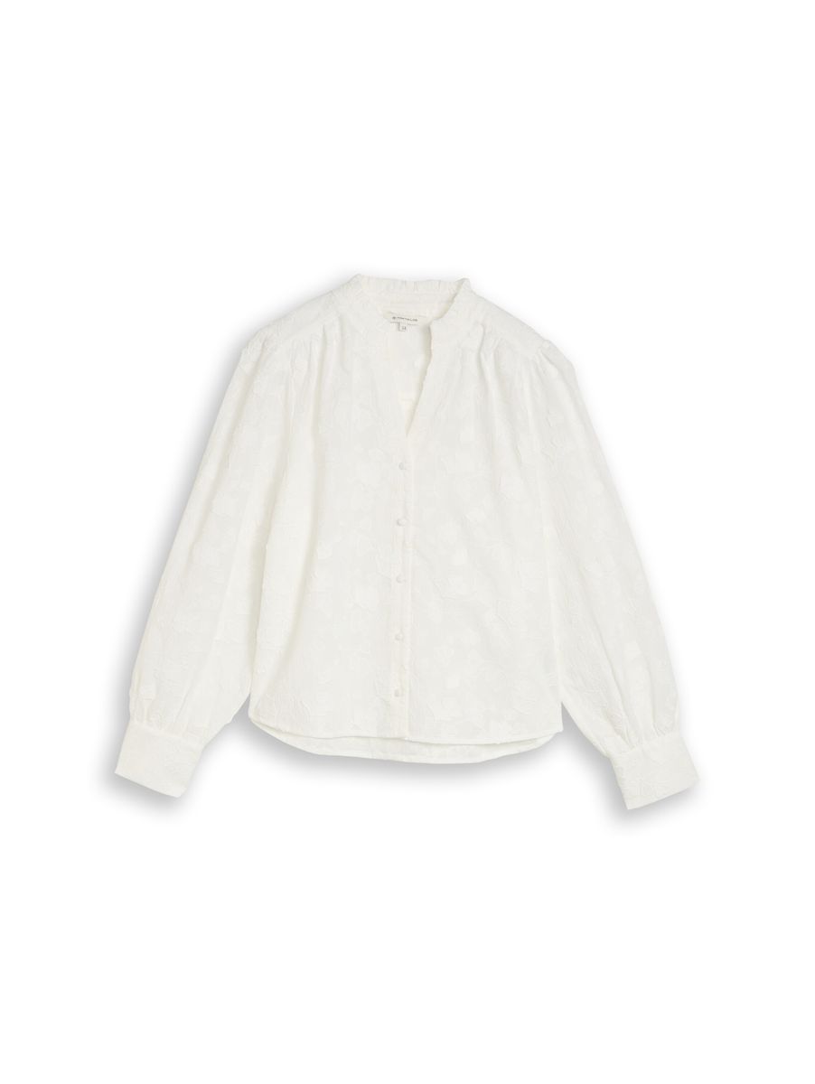 Elegante weiße Hemdbluse mit Knöpfen