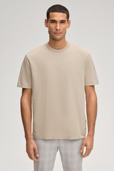 Joop! Achilleas Beige T-Shirt Baumwollmischung Rundhalsausschnitt Unisex