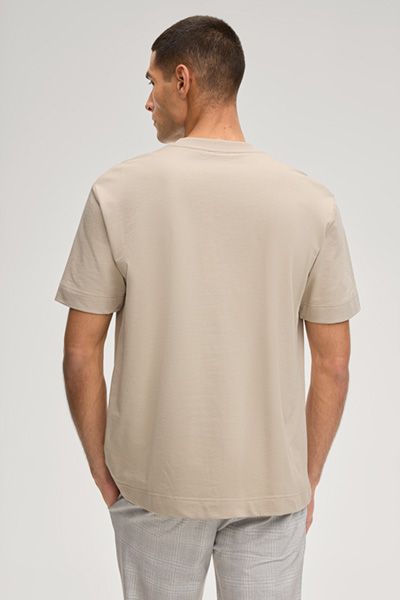 Joop! Achilleas Beige T-Shirt Baumwollmischung Rundhalsausschnitt Unisex