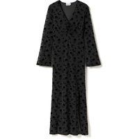 Maxikleid mit floralem Samt-Ausbrenner