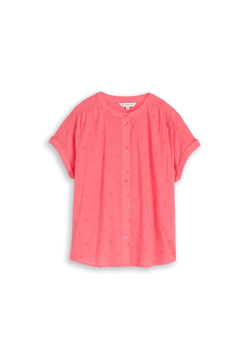 Locker geschnittene Hemdbluse mit Knopfleiste