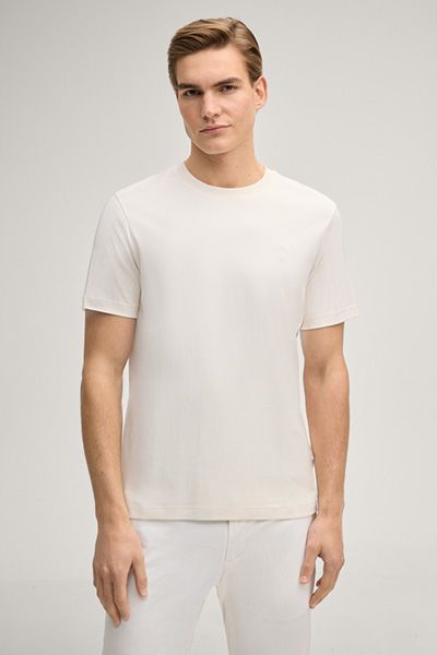 Joop! Priamo Offwhite T-Shirt Baumwolle Basic Rundhals Casual