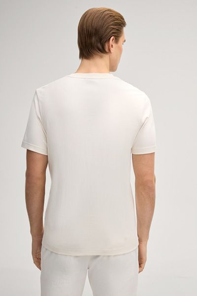 Joop! Priamo Offwhite T-Shirt Baumwolle Basic Rundhals Casual
