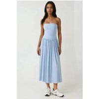 Wandelbares Trägerloses 2-in-1 Midikleid