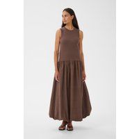 Ärmelloses Maxikleid mit Ballon-Saum