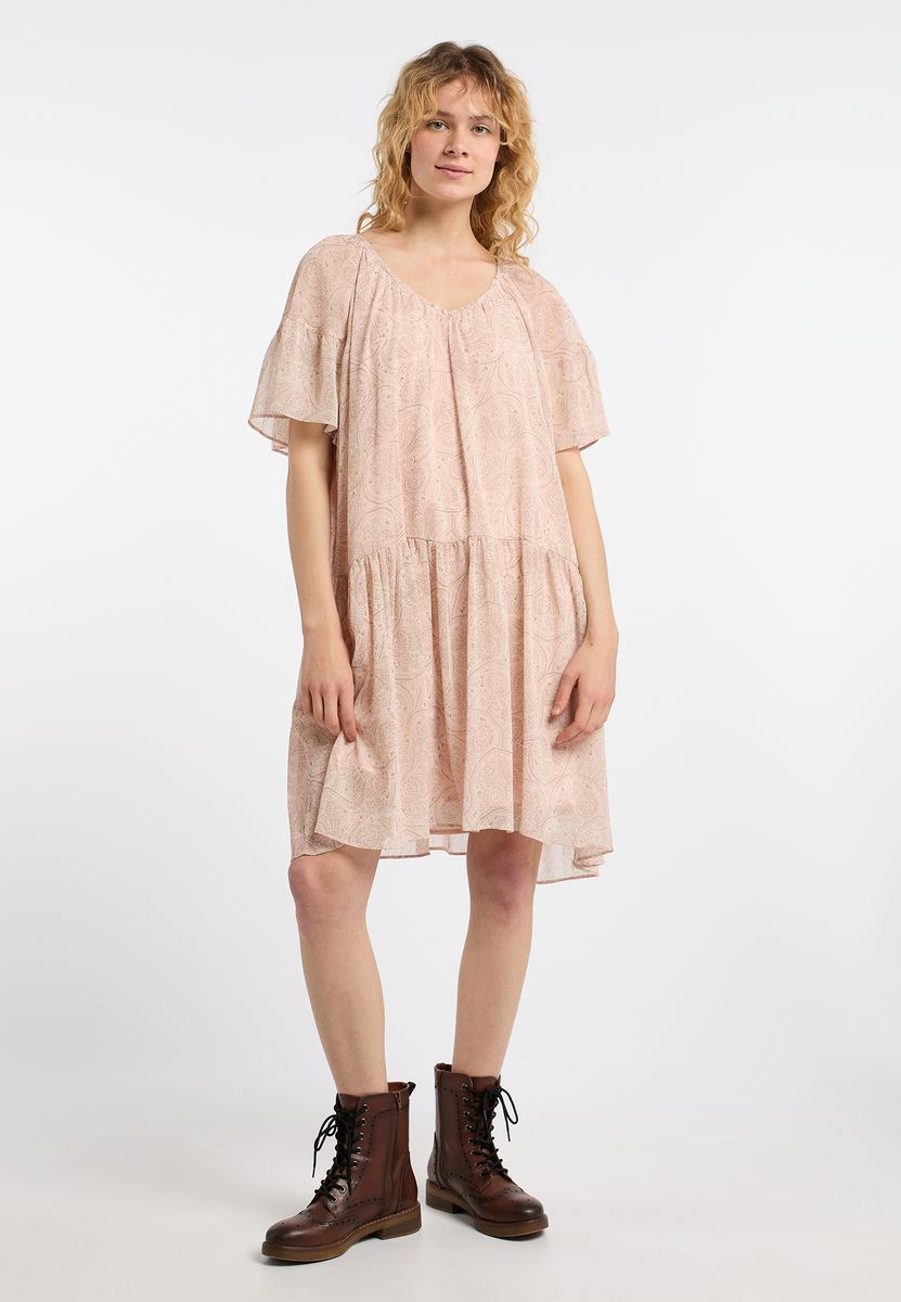 Fließendes Midikleid mit Paisley-Muster