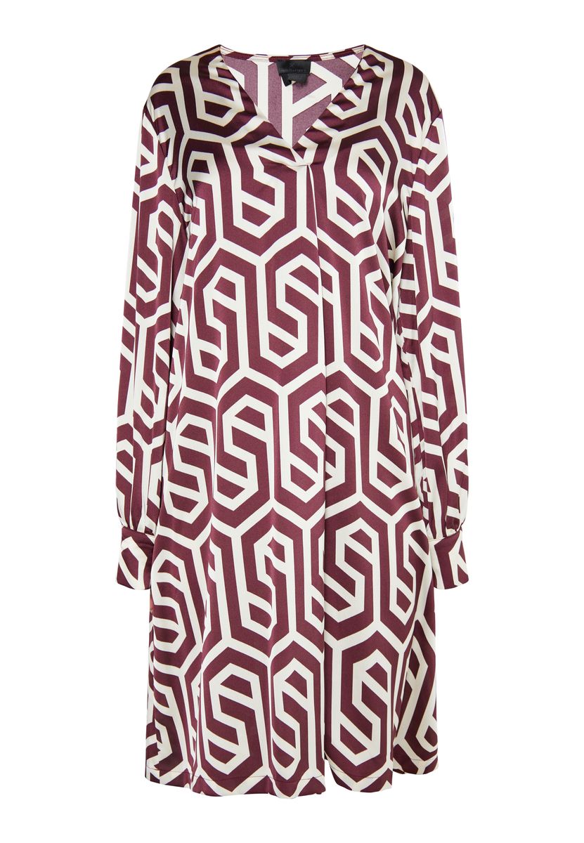 Fließendes Midikleid mit Geometrischem Muster