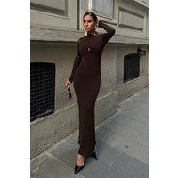 Figurbetontes Maxikleid mit Metalldetails
