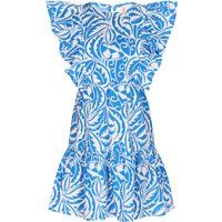 Feminines Rüschenkleid mit Wirbel-Print