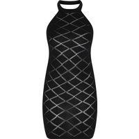 Halter-Minikleid mit Rautenmuster