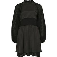 Minikleid mit plissierten Raglanärmeln