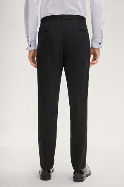 Baukasten Abendanzughose Bask in Schwarz Stretch-Wollmischung