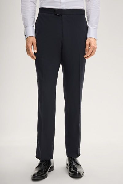 HUGO BOSS Bask Dunkelblaue Schmale Passform Abend Anzughose