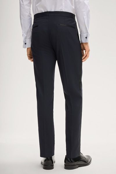 HUGO BOSS Bask Dunkelblaue Schmale Passform Abend Anzughose