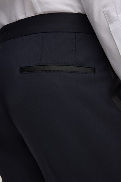 HUGO BOSS Bask Dunkelblaue Schmale Passform Abend Anzughose