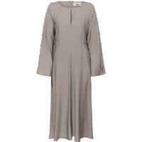 Fließendes Midikleid mit Keyhole-Ausschnitt
