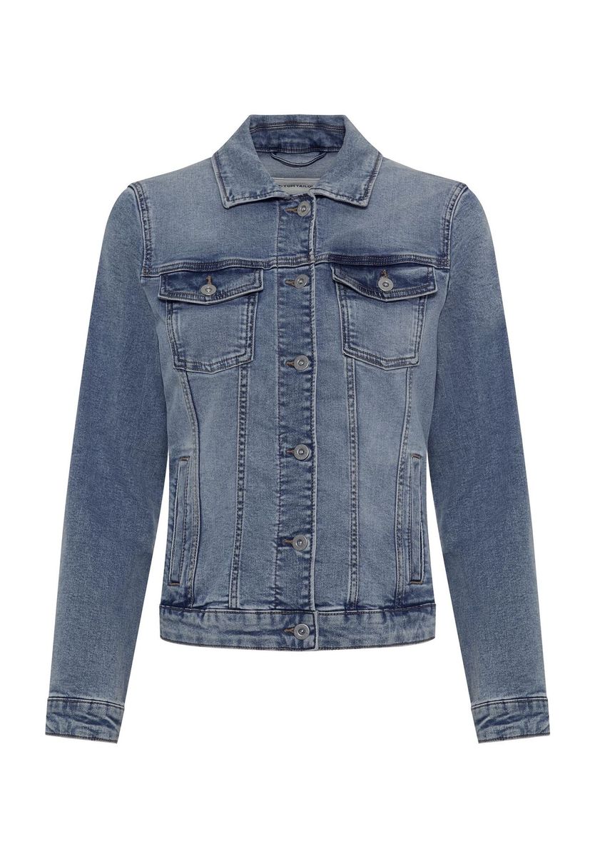 Klassische Jeansjacke mit Knopfverschluss
