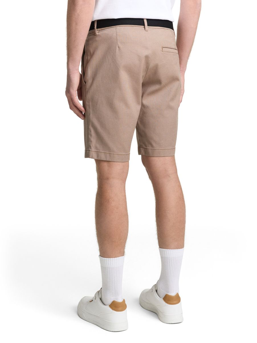 DENIM TOM TAILOR Chino-Bermudas, Gürtel, für Herren, beige, XXL