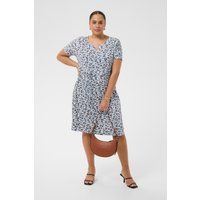 Jerseykleid mit Blumenmuster und Gürtel