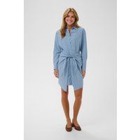 Hemdblusenkleid mit Taillenknoten