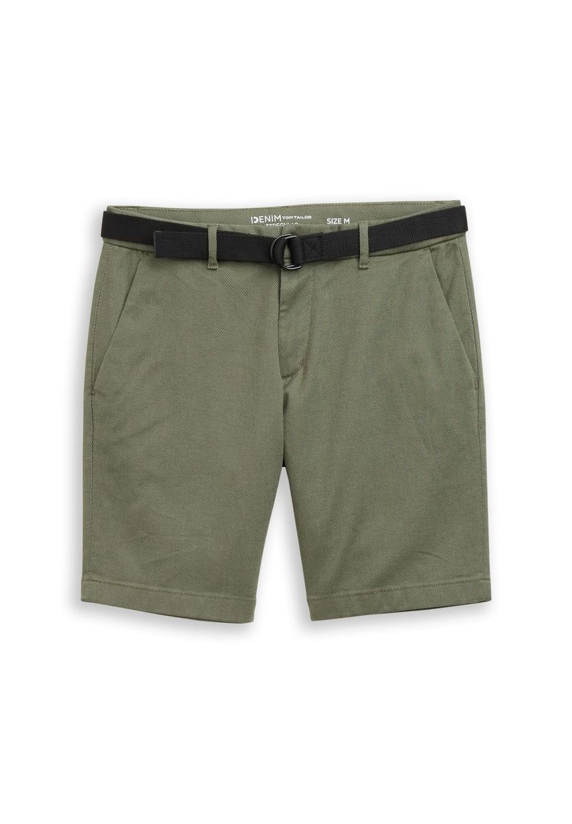 Bequeme Chino-Shorts mit Gürtel