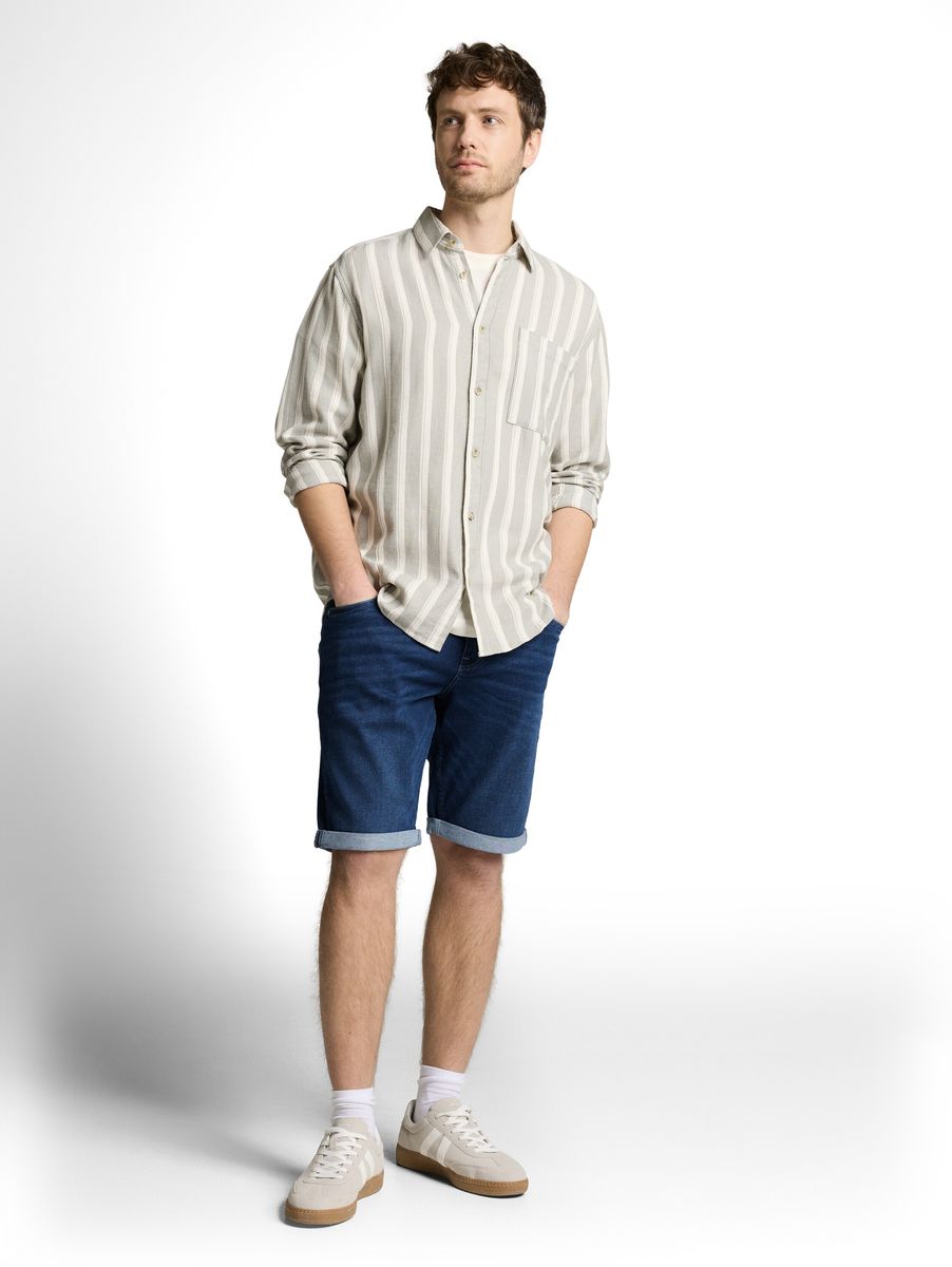 TOM TAILOR Jeans-Bermudas, 5-Pocket, für Herren, blau, 30