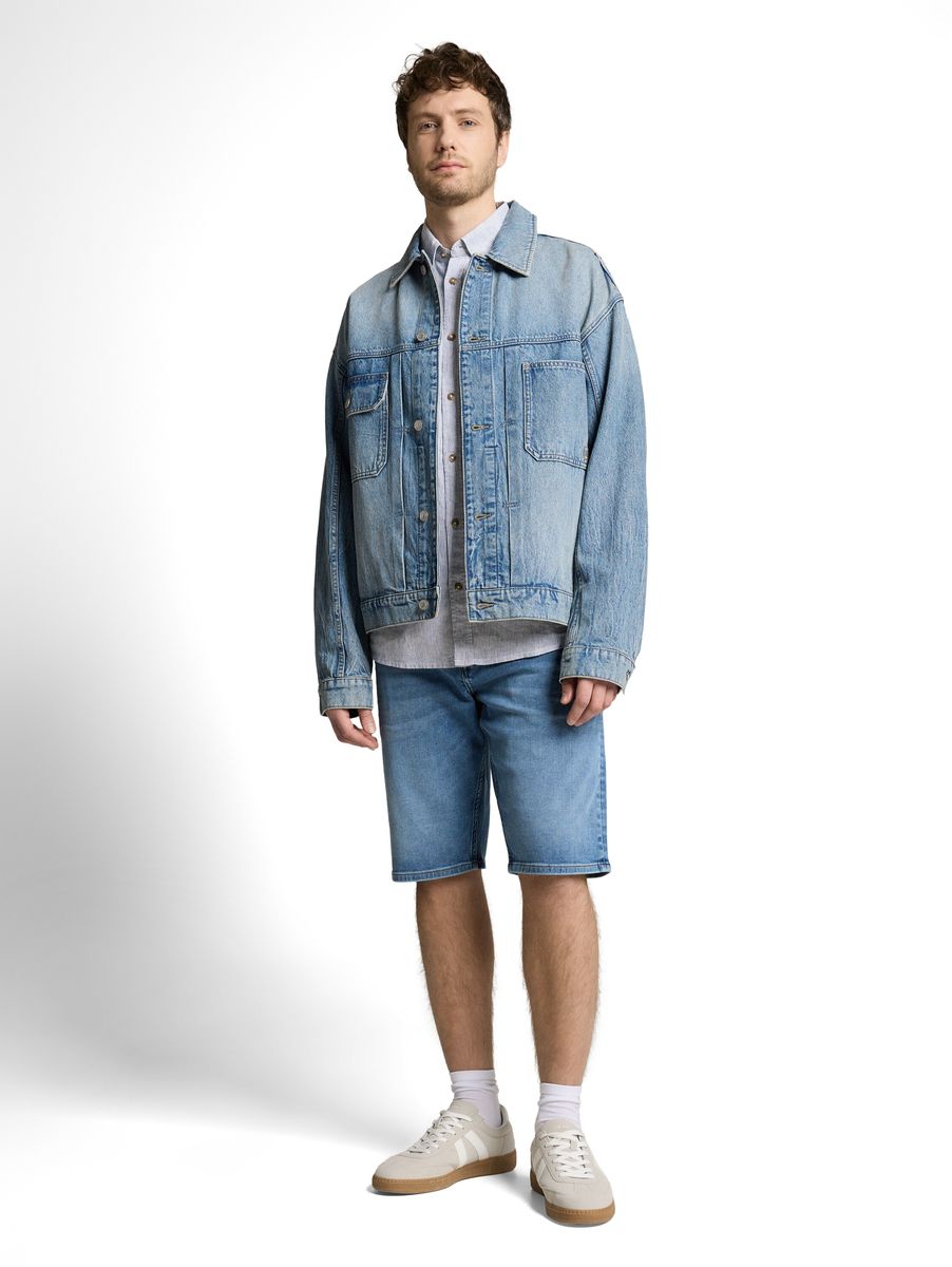 TOM TAILOR Jeans-Bermudas, 5-Pocket, für Herren, blau, 30