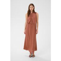 Strukturiertes Midikleid mit Twist-Detail