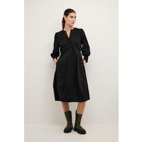 Feminines Midikleid mit Schlitz-Ausschnitt