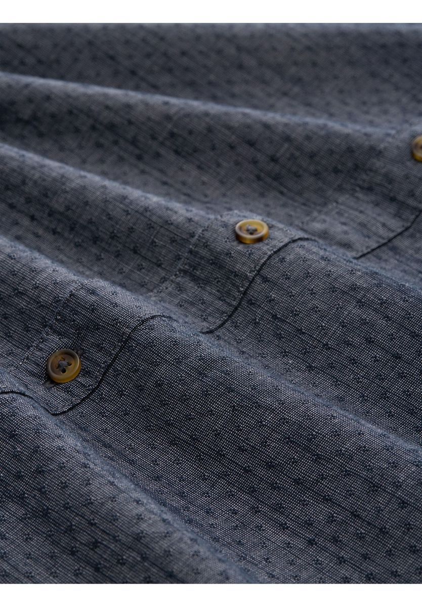 Baumwollhemd mit Dobby-Textur, lässige Passform